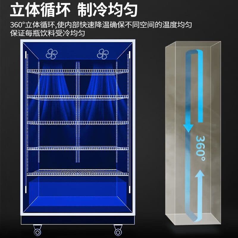 乐创展示柜饮料冷藏柜全屏冰柜JC-QPFL-620图片