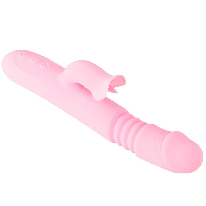 久爱 女用自慰器具器震动棒全自动伸缩加热性玩具房事AV振动私处转珠棒小号舌舔吸电动成人情趣性用品夫妻 仙女粉色舌舔伸缩震高清大图