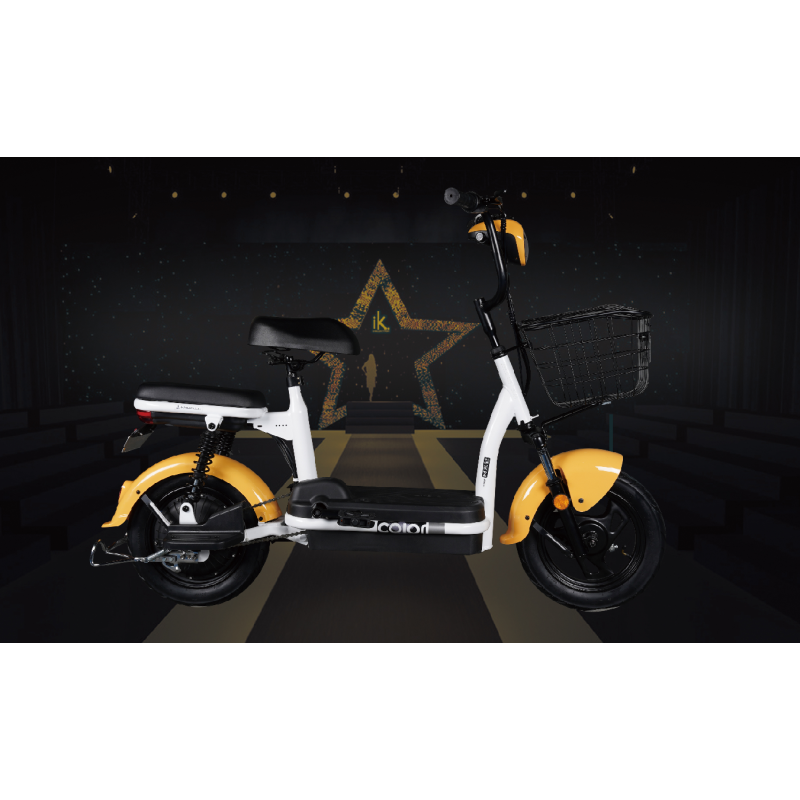 luyun阿米尼电动自行车轻便电动车48v12ah典雅白视频