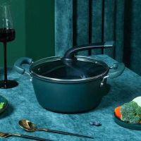 荣事达 Royalstar北欧轻奢三件套炒锅烹饪锅具家用不粘锅套装