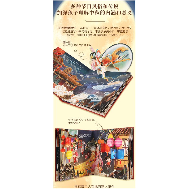 醉染图书中国传统文化立体翻翻书 中秋节9787517097556高清大图