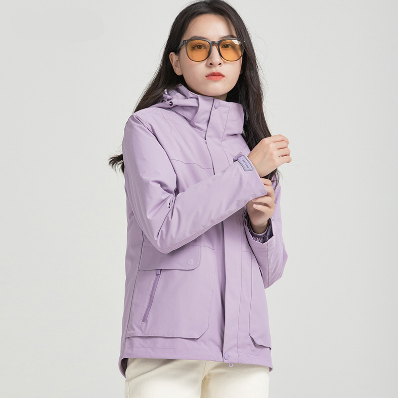 健卡侬 冲锋衣 J195 女香芋紫 4XL