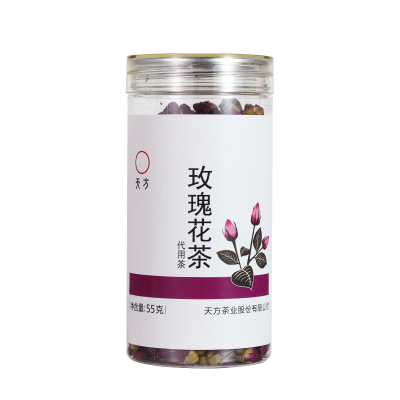 安徽天方55g罐装玫瑰花茶茶叶 小罐装玫瑰花干 花蕾 花草茶高清大图
