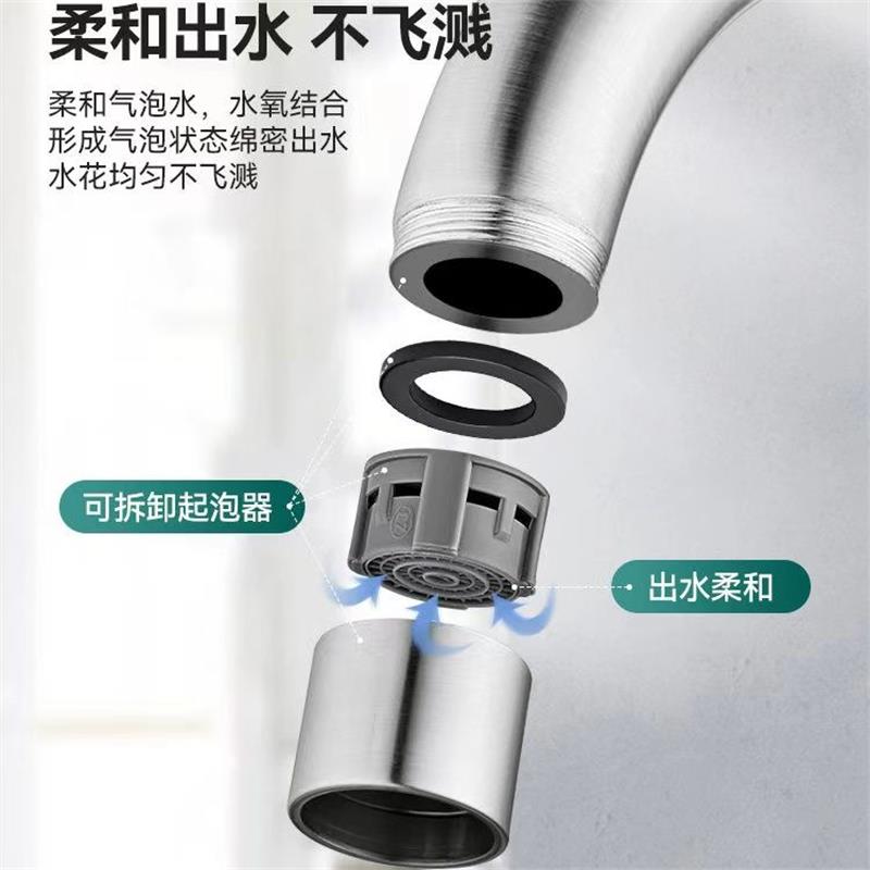 沃奈斯 Oh nice 冷热水水龙头 不锈钢材质[含60cm进水管] 个高清大图