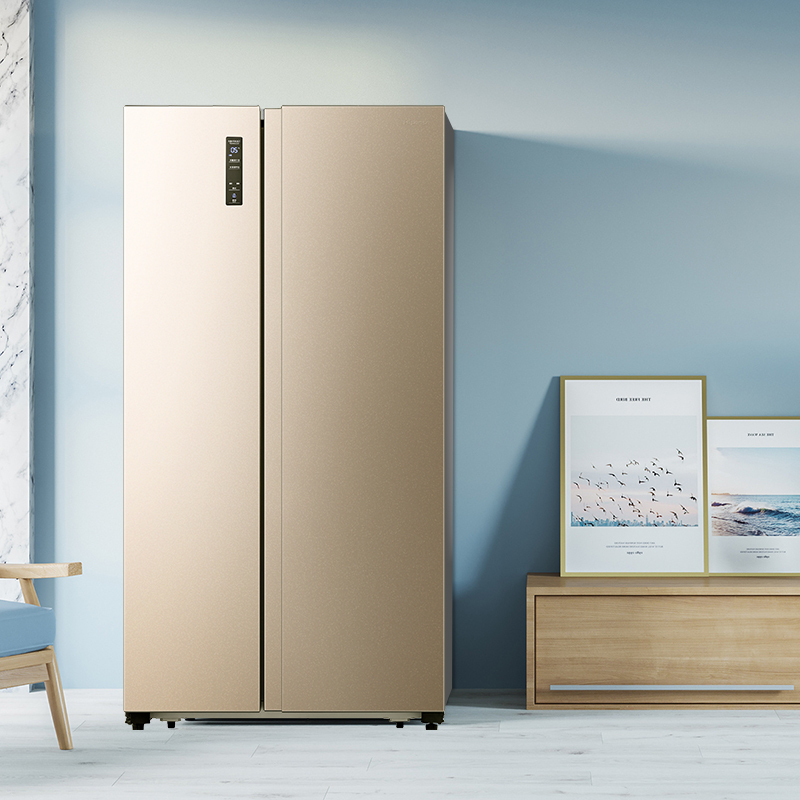 海信hisense436升对开门冰箱变频风冷无霜电脑控温家用幻彩金bcd436wf