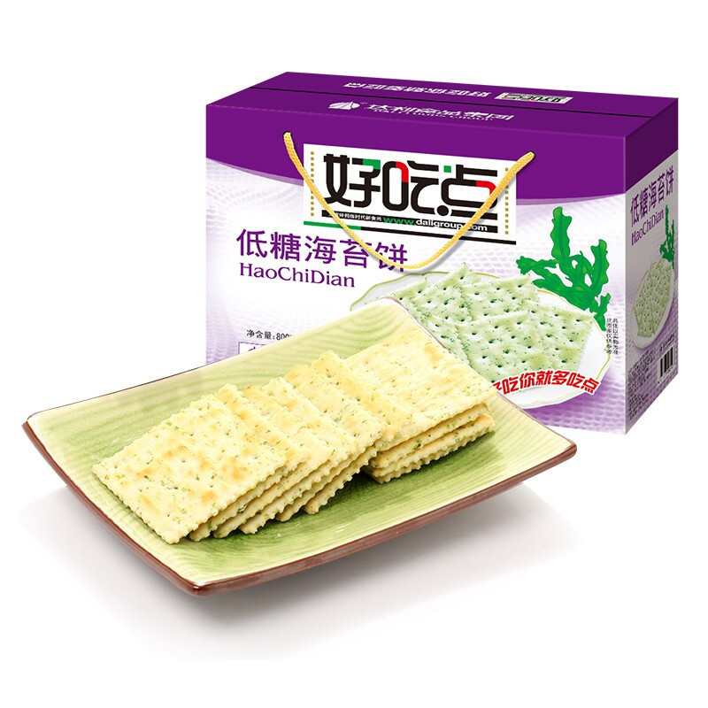 达利园好吃点饼干低糖海苔饼800g休闲零食解饿充饥下午茶小吃