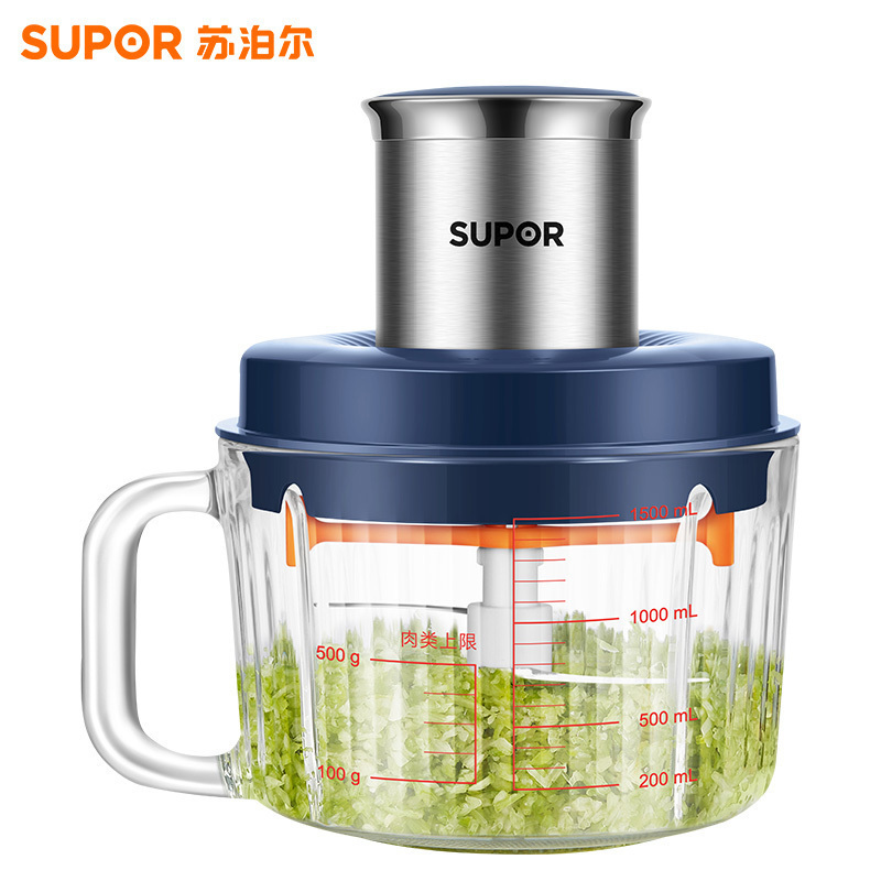 苏泊尔(SUPOR)佐料绞肉机家用绞馅碎肉机多功能电动料理机佐料切菜婴儿辅食机切菜神器搅拌机JR61高清大图