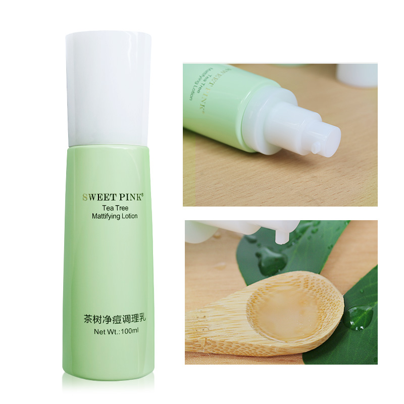 粉色安琪sweetpink 茶树净痘调理乳100ML清爽;保湿补水;滋润营养;控油平衡;乳液高清大图