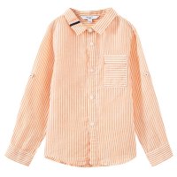 [99元3件]米喜迪mecity童装夏新款男童色织条长袖衬衫时尚潮童