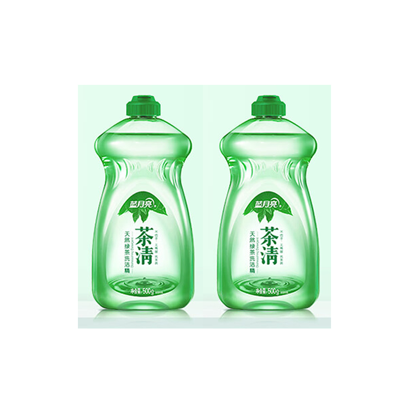 蓝月亮茶清洗洁精 500g*2瓶 洗涤灵 果蔬餐具清洗剂 食品可用 高效去油【清】