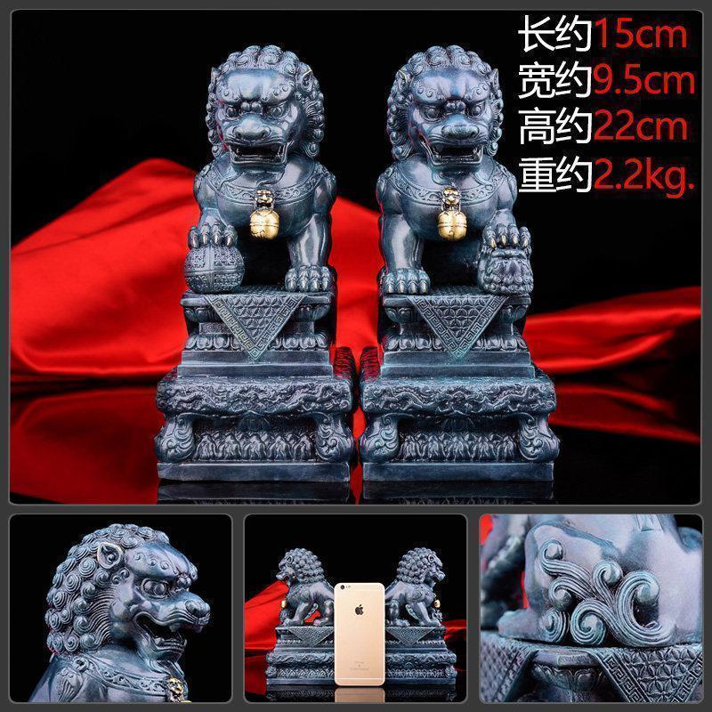 家柏饰(CORATED)狮子摆件 铜狮子模型工艺品狮府狮护宅家居摆设高清大图