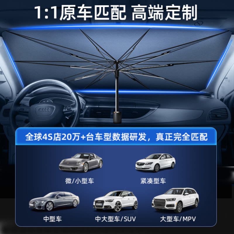 [补贴10%]汽车遮阳伞车窗遮阳帘侧窗隔热遮阳挡前挡风玻璃板罩车载遮光图片