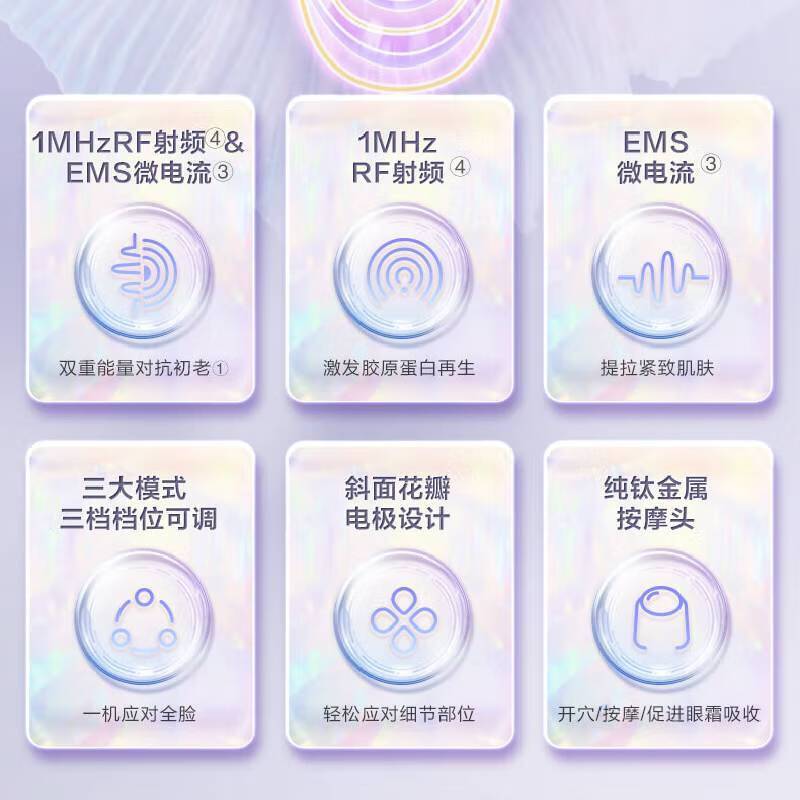 松下(panasonic)微电流美容仪微电流家用眼部面部淡纹提拉瘦脸开穴点穴提拉抗老礼盒装脸部美容器 EH-GR11