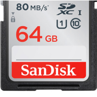 闪迪（SanDisk）64GB 读速80MB/s 至尊高速SDXC UHS-I存储卡 Class10 SD卡