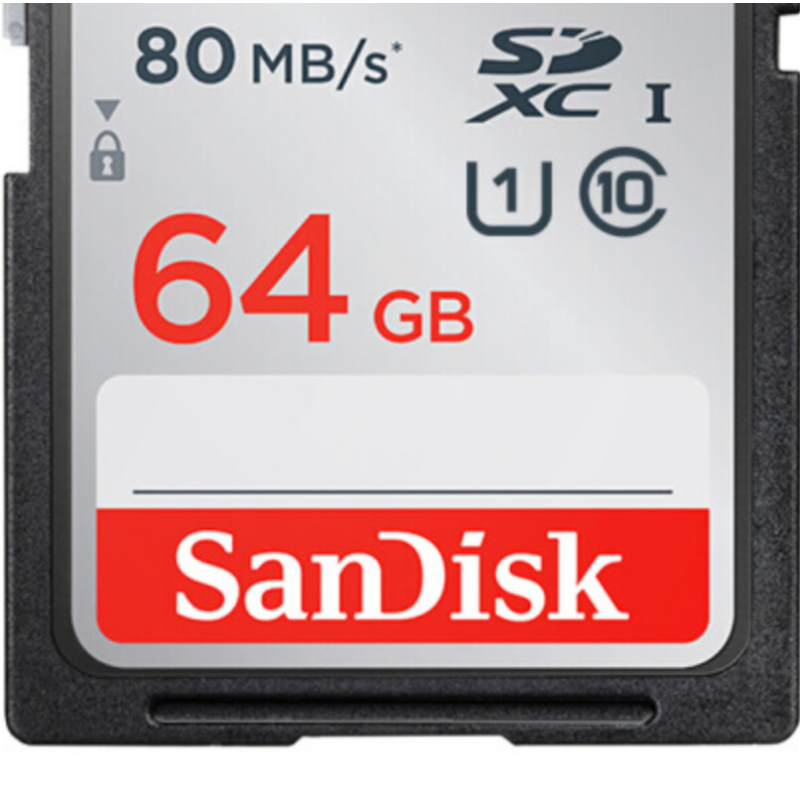 闪迪（SanDisk）64GB 读速80MB/s 至尊高速SDXC UHS-I存储卡 Class10 SD卡