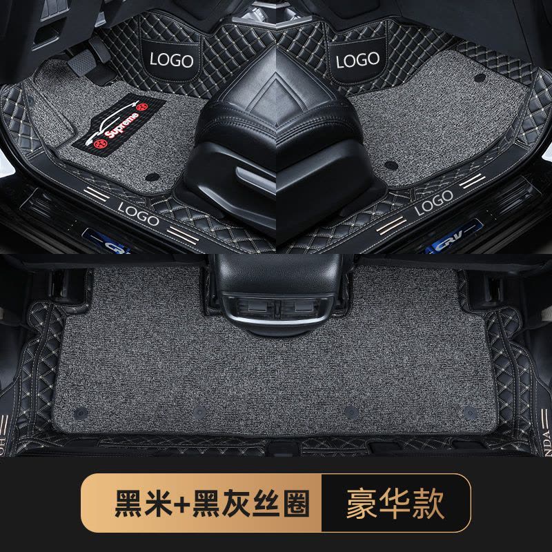 [补贴10%]长安CS75plus脚垫全包围丝圈脚垫专用于长安CS75plus新21款CS75 刺绣款-魅力咖色+咖色丝图片