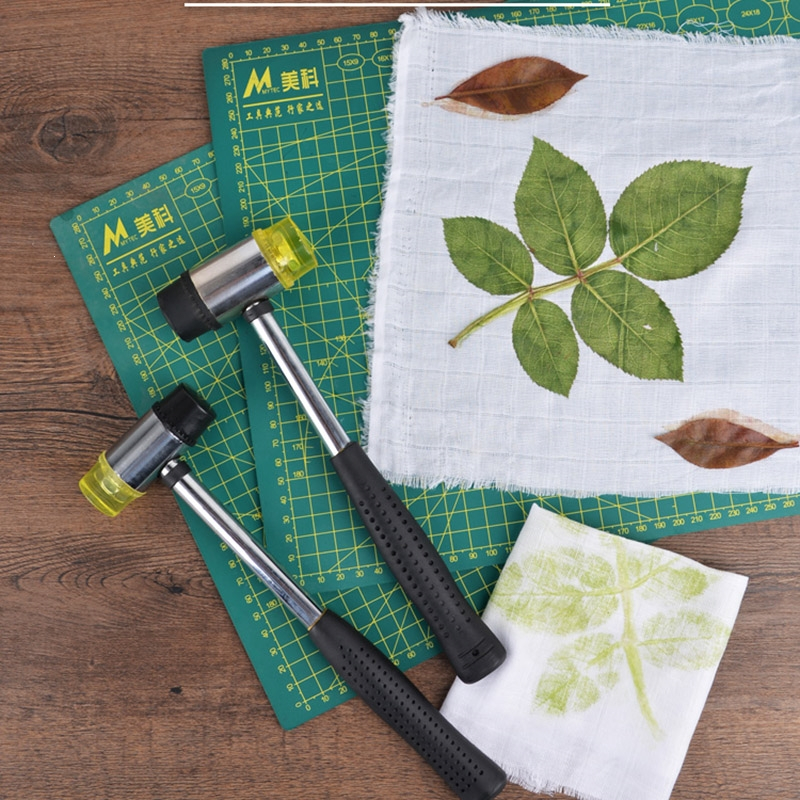 阿斯卡利橡胶锤小皮锤木工锤头叶子榔头橡皮锤子胶锤植物拓印工具拓染