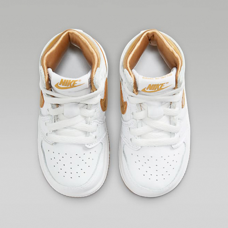 耐克nike青少年airjordanaj1high白金色高帮篮球鞋fd2598107