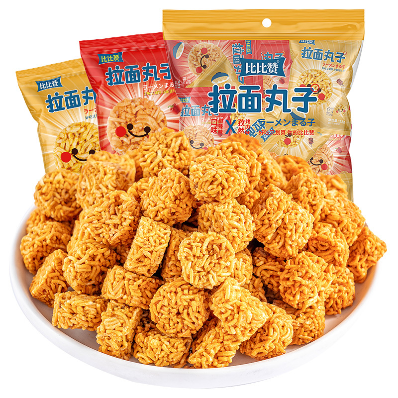 欧贝拉拉面丸子[甜辣味]*20包约500g干吃干脆面解馋小零食小吃货休闲食品网红推荐