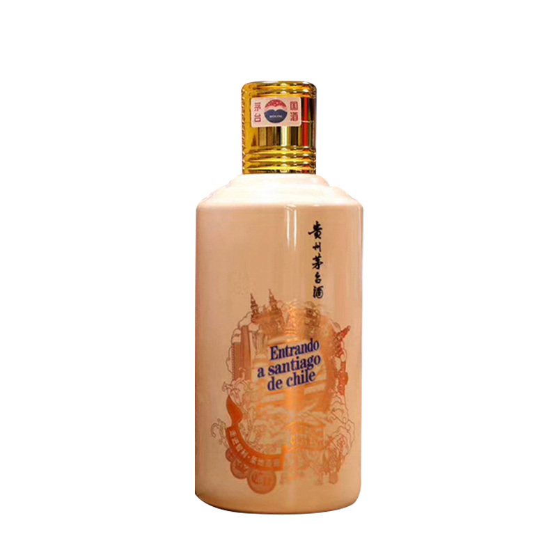 贵州茅台酒 走进四国系列 53度 走进智利 圣地亚哥 375ML 酱香型白酒 单瓶