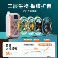 古尚古扩音器教师专用无线耳麦克风头戴式小型导游播放机蓝牙上课用讲课解员小喇叭带话筒扬声器便携式音箱[有线版]中国红