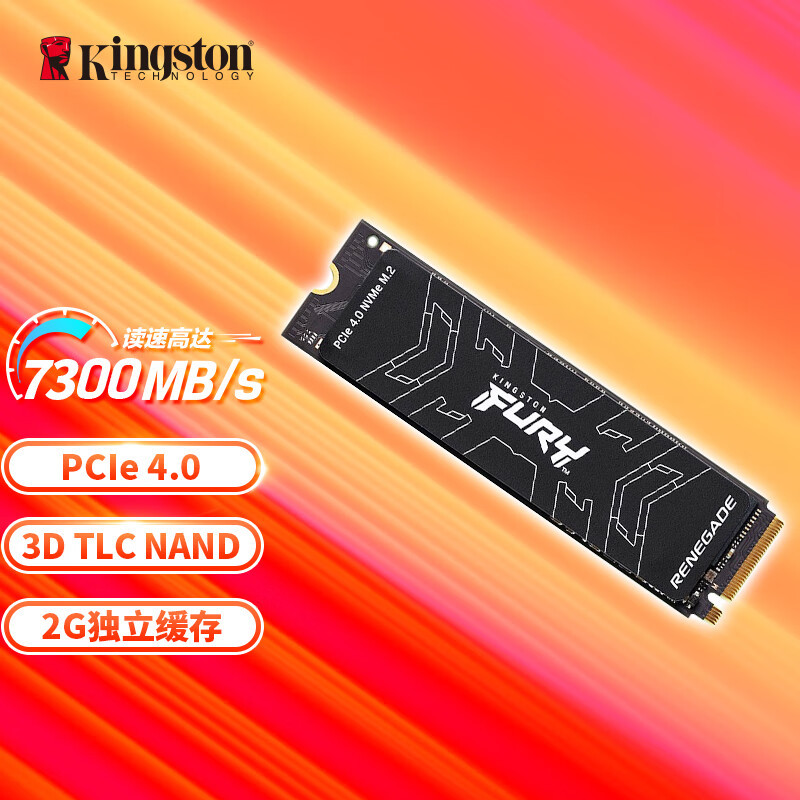 金士顿(Kingston) FURY 2TB SSD固态硬盘 M.2接口(NVMe PCIe 4.0×4) Renega