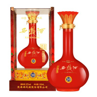 西凤酒 金凤展翅10年 T10 52度 红瓶 绵柔凤香型 白酒 西风酒 礼盒装 单瓶*500mL