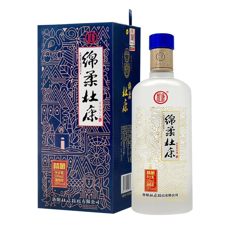[酒厂自营]绵柔杜康精酿酒50度浓香型白酒 精酿500ml×6整箱装(配礼品袋)