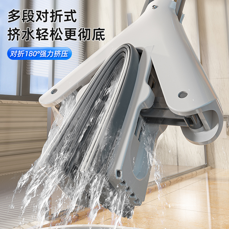 [补贴10%]2023新款海绵拖把头挤水免手洗拖地板贴棉家用吸水一拖地拖布净寝室高清大图