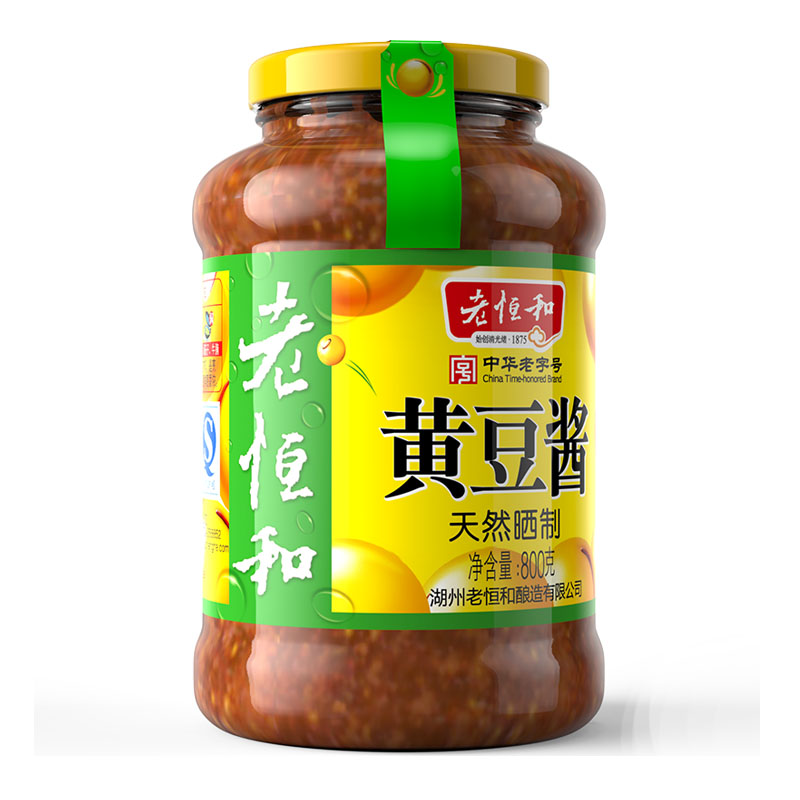 老恒和 老恒和黄豆酱 (原味)800g 瓶装 原味 炒菜 拌面 下饭好搭档 酱料 豆瓣酱