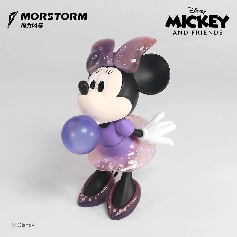 迪士尼(DISNEY)潮服系列摆件/15cm/吹泡泡米妮-紫