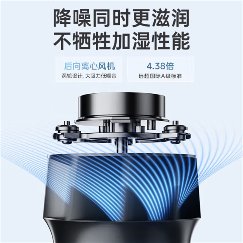 美的加湿器SZ-2Q50智能抑菌净化蒸发式无雾加湿器5升水箱适用30-70㎡智能适应调节湿度上加水12H定时加湿器高清大图