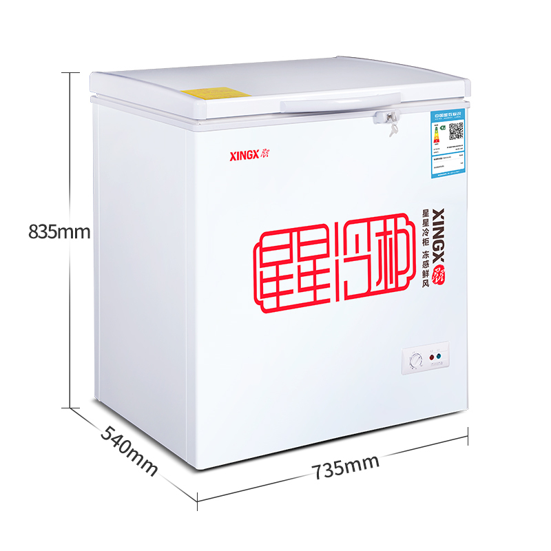 星星(XINGX) BD/BC-140E 140升厨房商用保鲜设备 家用冰柜 商用冷藏冷冻转换单温冷柜保鲜柜