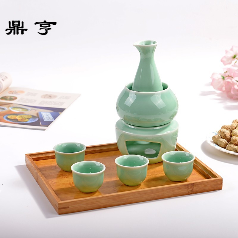 鼎亨陶瓷温酒器烫酒壶煮酒加热暖酒器分酒器黄酒白酒盅杯清酒酒具