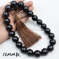 厂家直销正宗黑檀木15-25mm手持佛珠提珠汽车档位后视镜挂件特价 普通黑檀18MM13颗