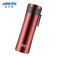 哈尔斯 双层304不锈钢真空保温杯直身杯420mL 便携户外车载办公茶水杯男女士学生随手保温水杯 宫廷红