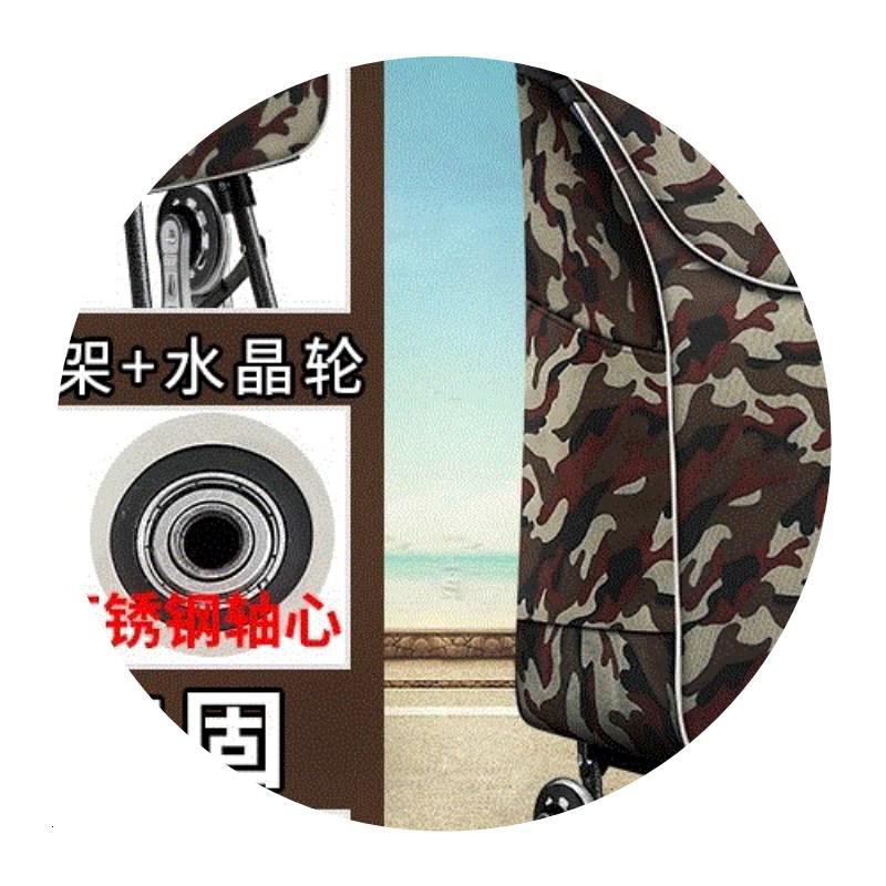 菜蓝拉杆车买莱车小便携式可折叠家用小型伸缩拖车拉车家庭买菜的 三维工匠 麻灰不锈钢水晶三轮家用拖车高清大图