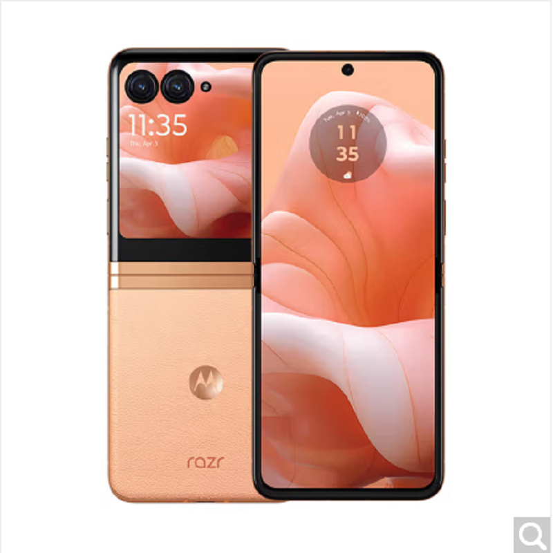 摩托罗拉Moto Razr 40 Ultra 柔和桃 12GB+512GB 5G 单卡 掌心巨幕 双屏影像 纤薄出众 骁龙8+ 5G折叠屏旗舰手机 刀锋高清大图