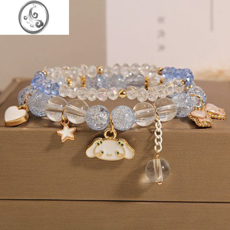 jimi小女孩手串手饰手镯儿童手链串珠水晶女可爱学生闺蜜女童时尚公主