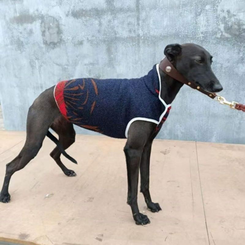 灰色最小号13斤内格力犬狗衣服惠比特狗棉服细狗加绒加厚狗衣服格惠