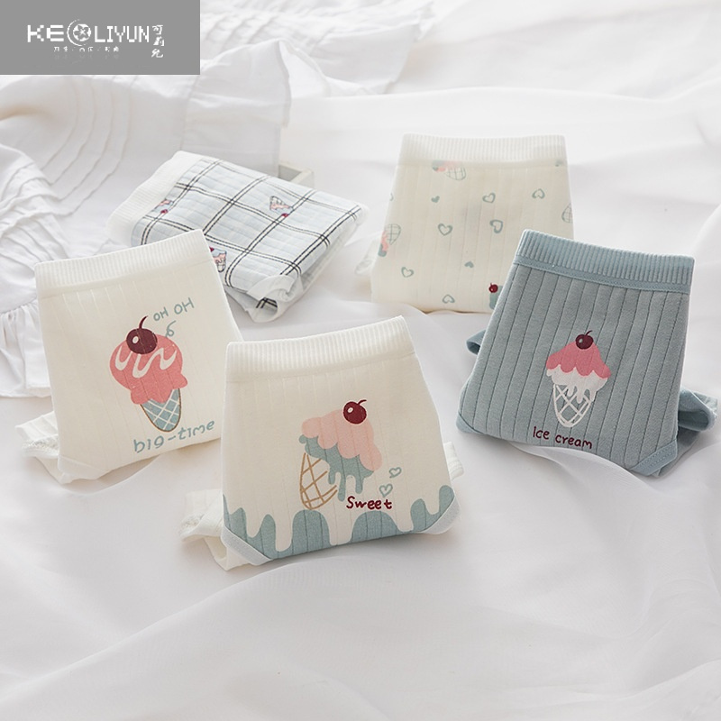 可莉允女大童内裤发育期三角小学生初中高中女孩少女裤头中腰918岁