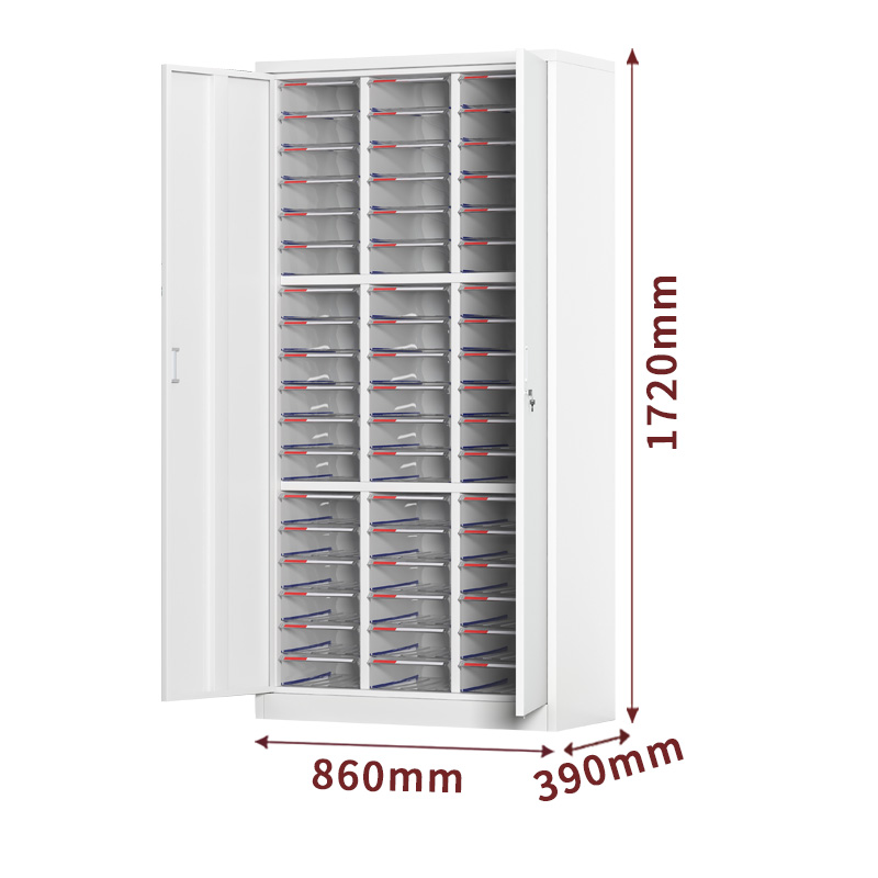 臻远 ZY5080128 A4文件收纳柜 三列54抽带门 860*390*1720mm 单位:台高清大图