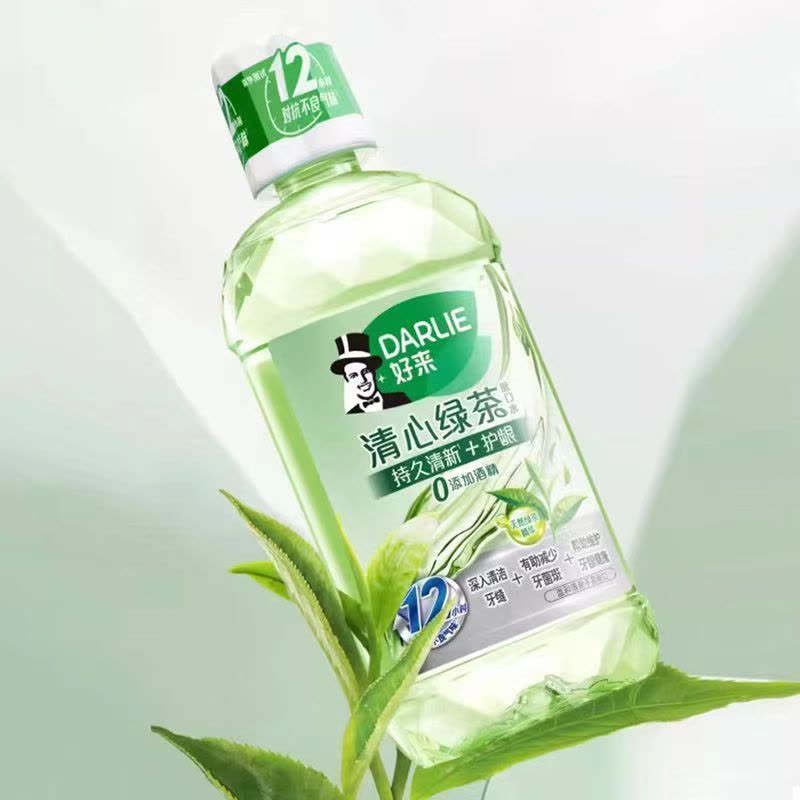 好来 黑人 清心绿茶漱口水 250ml*6瓶图片