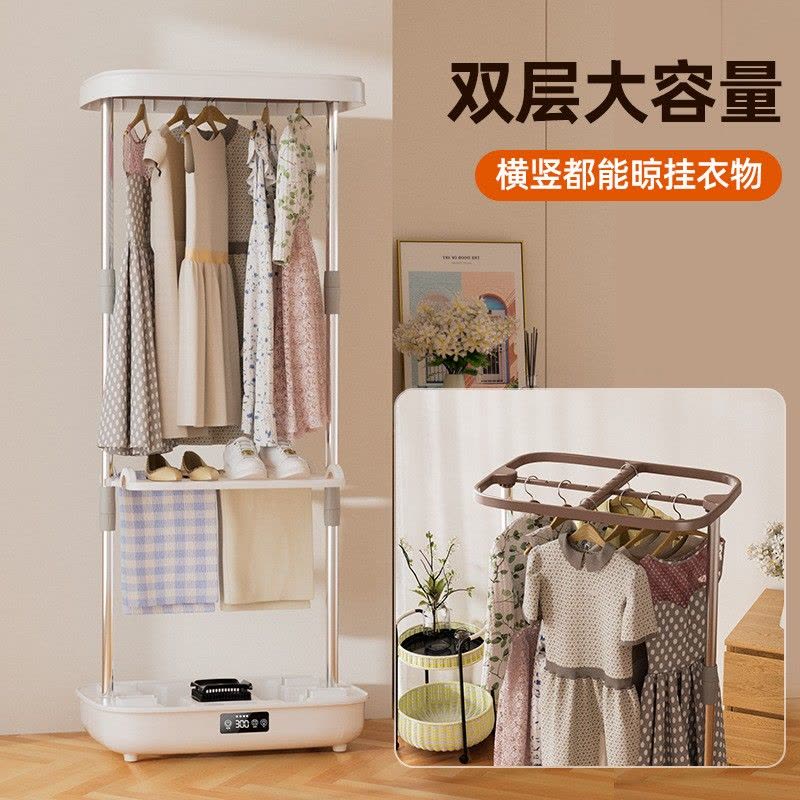 奥克斯家用便携式烘干机宿舍定时衣服干衣机新款小型可折叠烘衣机 [圆形窗口]机械款图片