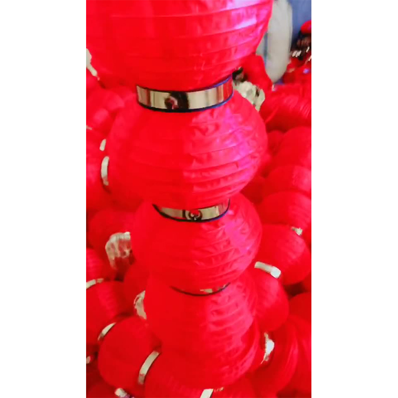 灯笼串户外折叠连串灯笼 圆14寸[优质全红]单个高清大图