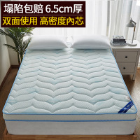 床垫软垫加厚1.5m海绵垫家用乳胶记忆棉单人1.2米8宿舍榻榻米垫子_138_206 蓝色海洋_6.5厘米厚_1.2x2.0m床（送记忆枕）