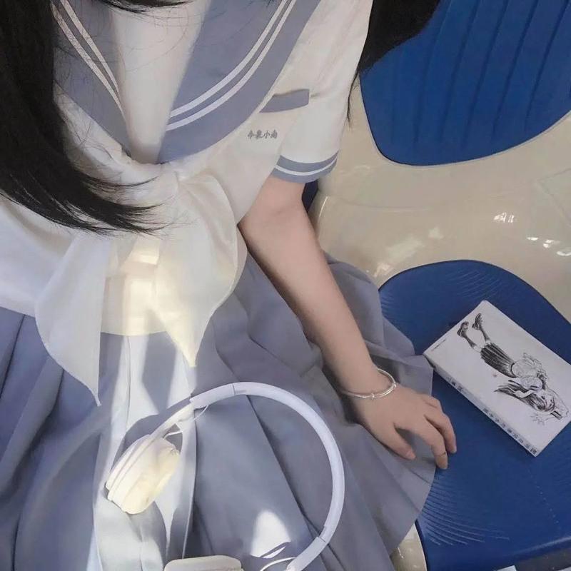 [须弥芥子]原创水蓝色水手服[今泉小南]jk制服套装学生两件套 单件裙子 XS