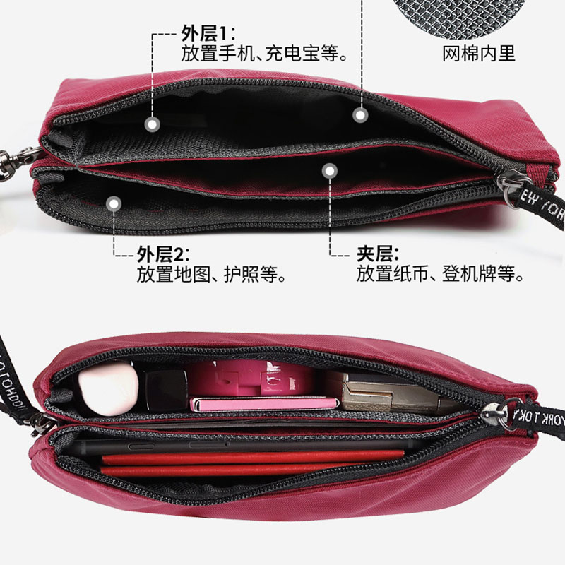 户外杂物袋手拿便携收纳包随身手机充电宝零钱现金旅行数据包收纳袋 三维工匠高清大图