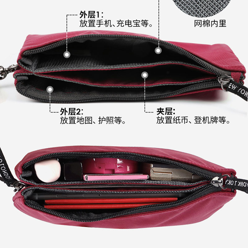 户外杂物袋手拿便携收纳包随身手机充电宝零钱现金旅行数据包收纳袋 三维工匠