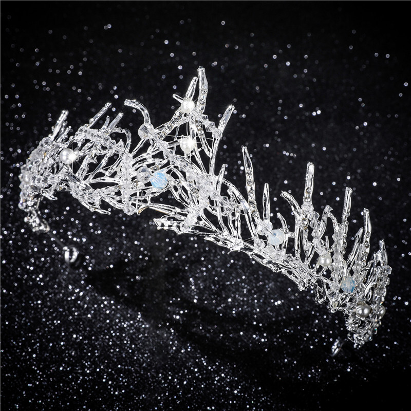 迪鲁奥diluao儿童皇冠头饰公主女童王冠水晶箍小孩生日蛋糕黑色圆冠